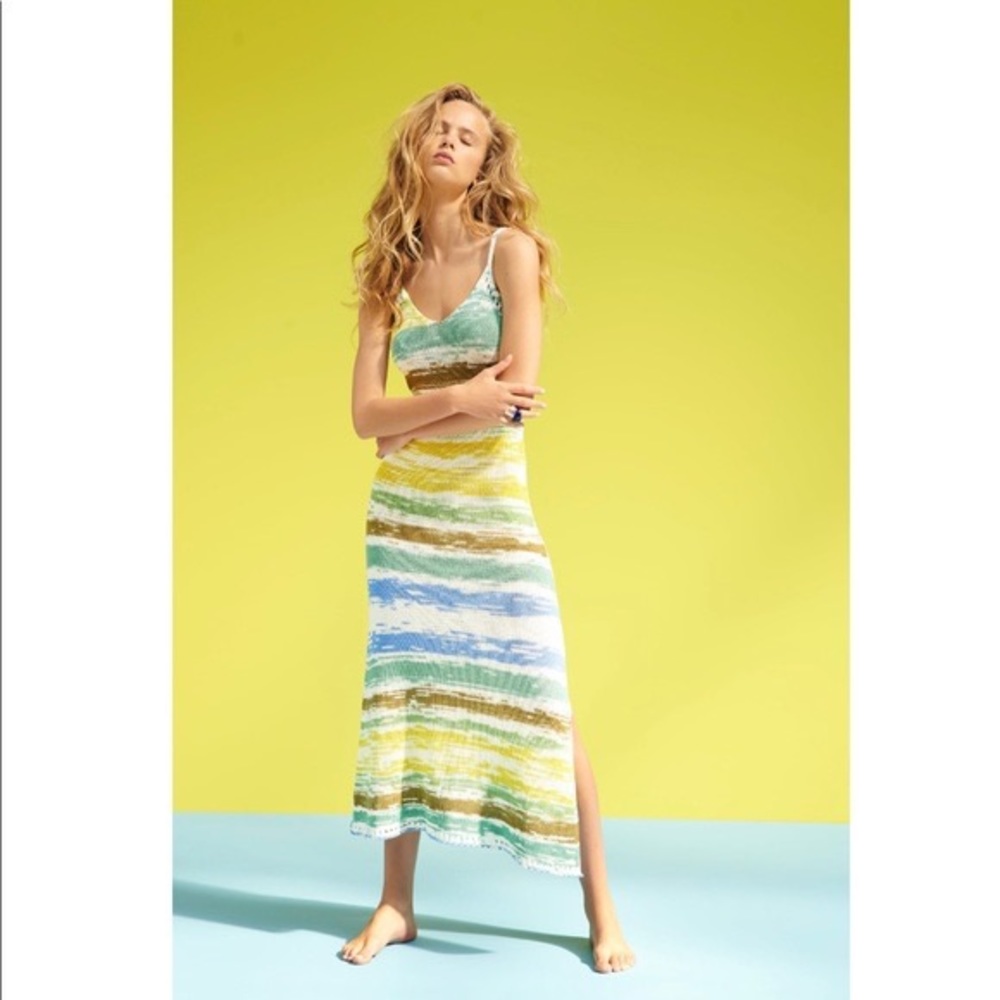 Zara Long Knit Crochet Dress